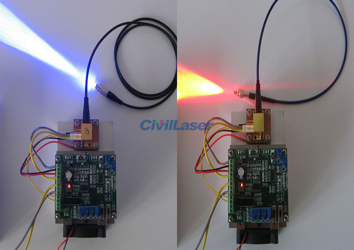 638nm 1W pigtailed laser